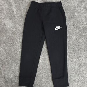 Nike Kids Black Sweatpants with White Logo